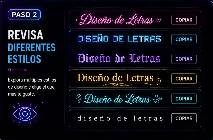Explorar estilos como letra script bonita