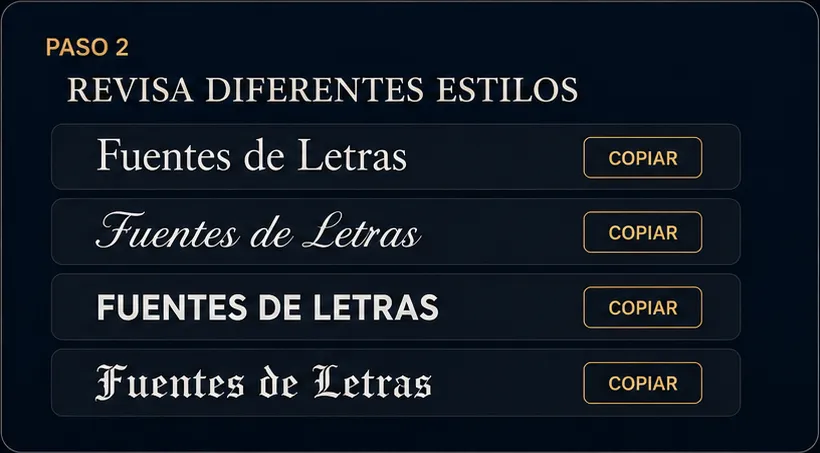 Explorar variaciones de letras decorativas y estilos bonitos