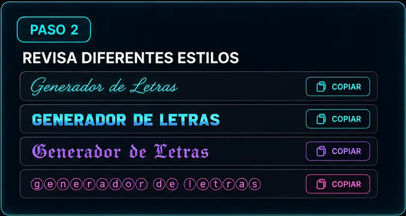 Explorar variaciones de letras decorativas y estilos bonitos