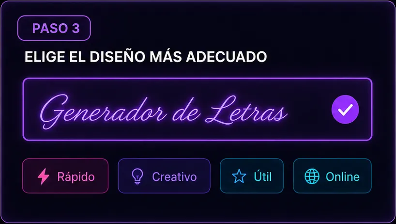 Elegir la mejor versión de letras para bio nickname o publicación