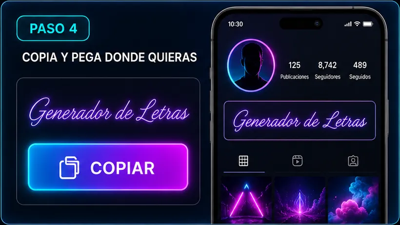 Copiar y pegar fuentes de letras en redes sociales