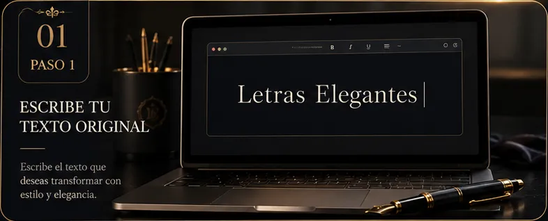 Escribir texto para transformar en letras elegantes