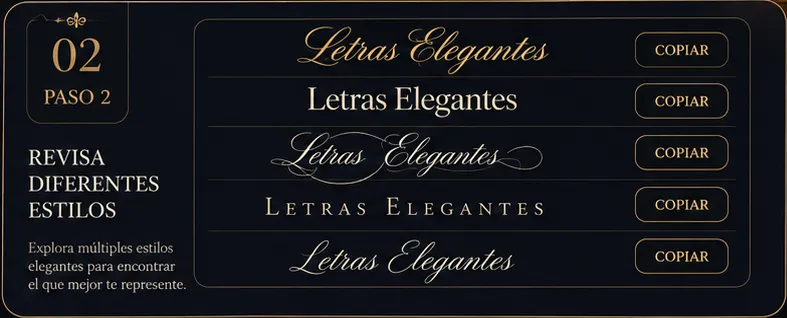 Explorar estilos de letras elegantes cursivas góticas y aesthetic