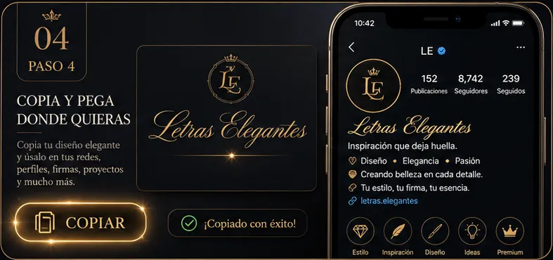 Usar letras elegantes en Instagram TikTok WhatsApp Discord y Free Fire