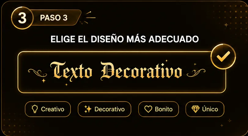 Usar copiar y pegar para compartir texto decorativo