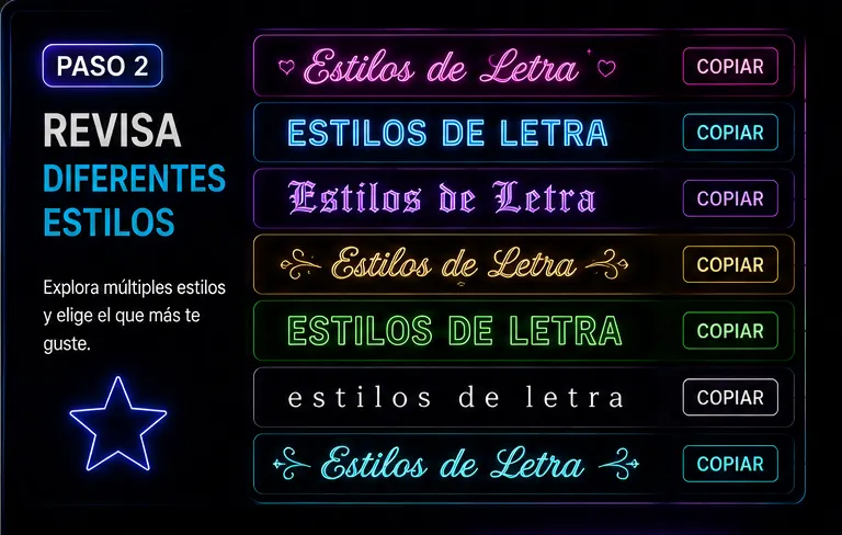 Descubrir diseños de letras bonitas para copiar y pegar