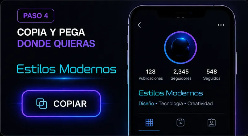Copiar y pegar letras en redes sociales juegos o aplicaciones