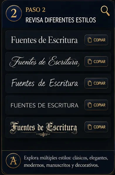 Comparar estilos de caligrafía