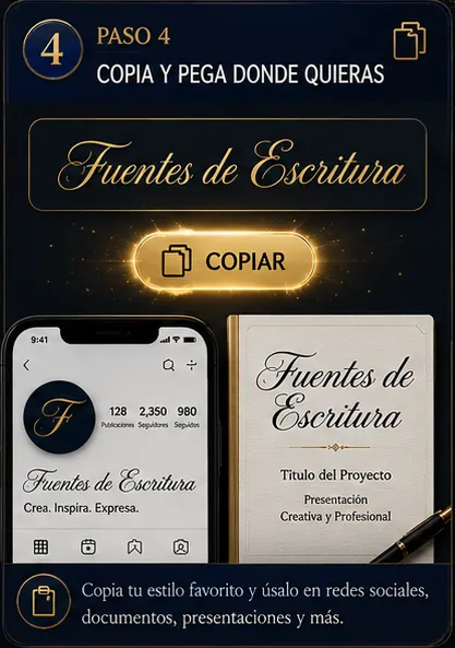 Pegar caligrafía en redes sociales