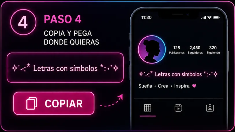 Copiar y pegar letras con símbolos en redes sociales y juegos