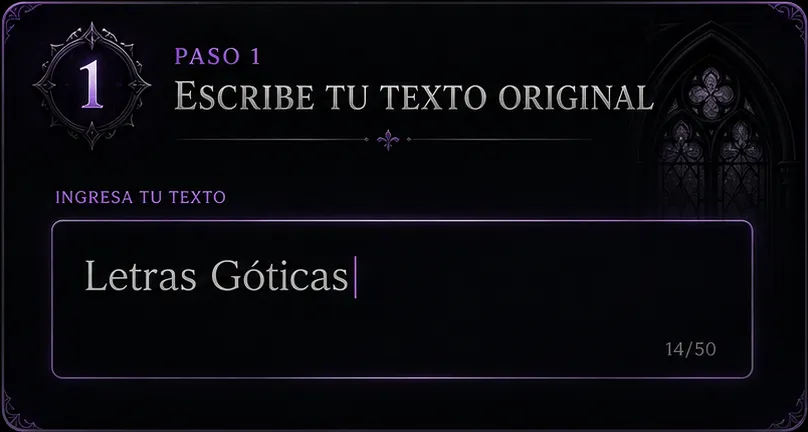 Escribir texto para transformar en letras bonitas