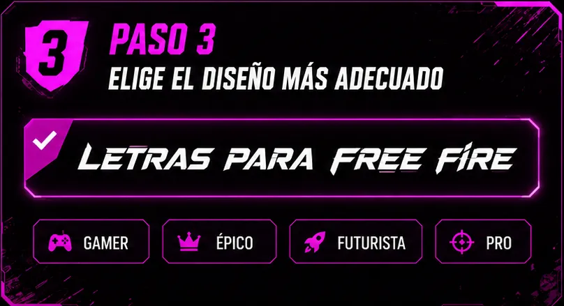 Elegir diseño gamer con letras góticas cursivas y símbolos aesthetic
