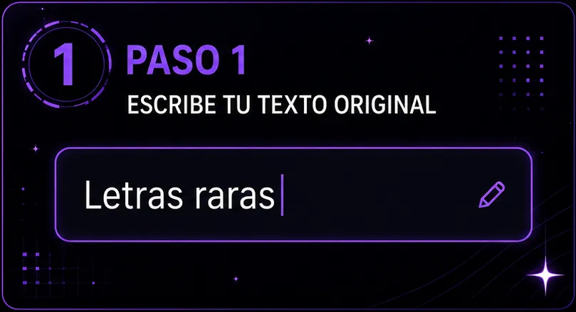 Escribir texto para crear letras raras