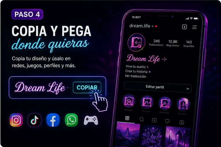 Copiar y pegar letras cursivas en redes sociales